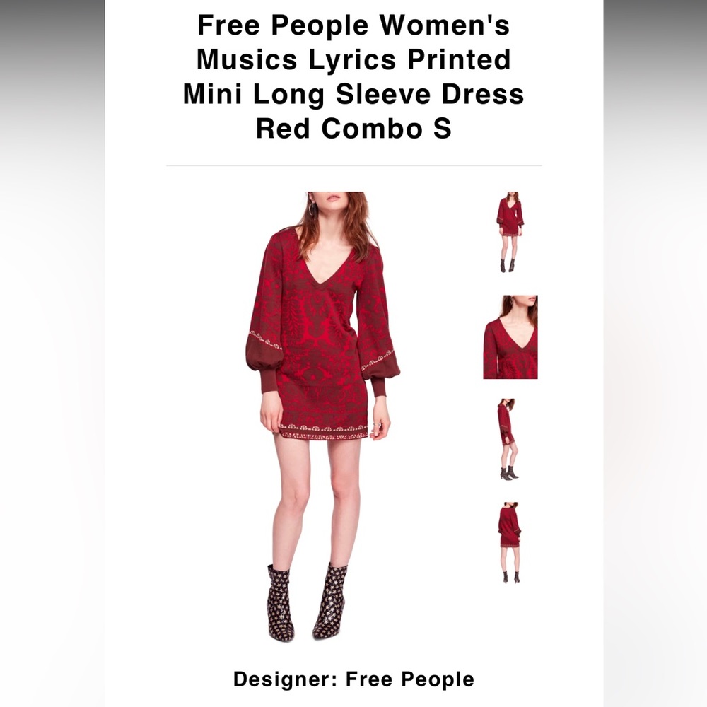 Free People Music and Lyrics dress M